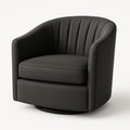 Fauteuil pivotant en polyester anthracite 80x75x80 cm-Vasolia