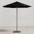 Parasol de Jardin Rond Noir en Polyester et Aluminium, Diamètre 300 cm-Vasolia